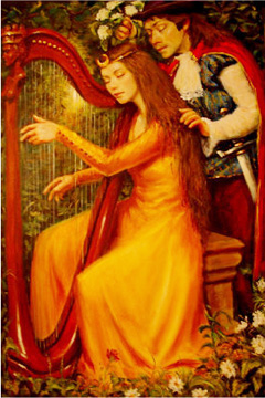 Harp Man and Woman