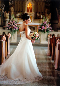 Bride at church